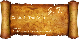 Gaebel Tamás névjegykártya